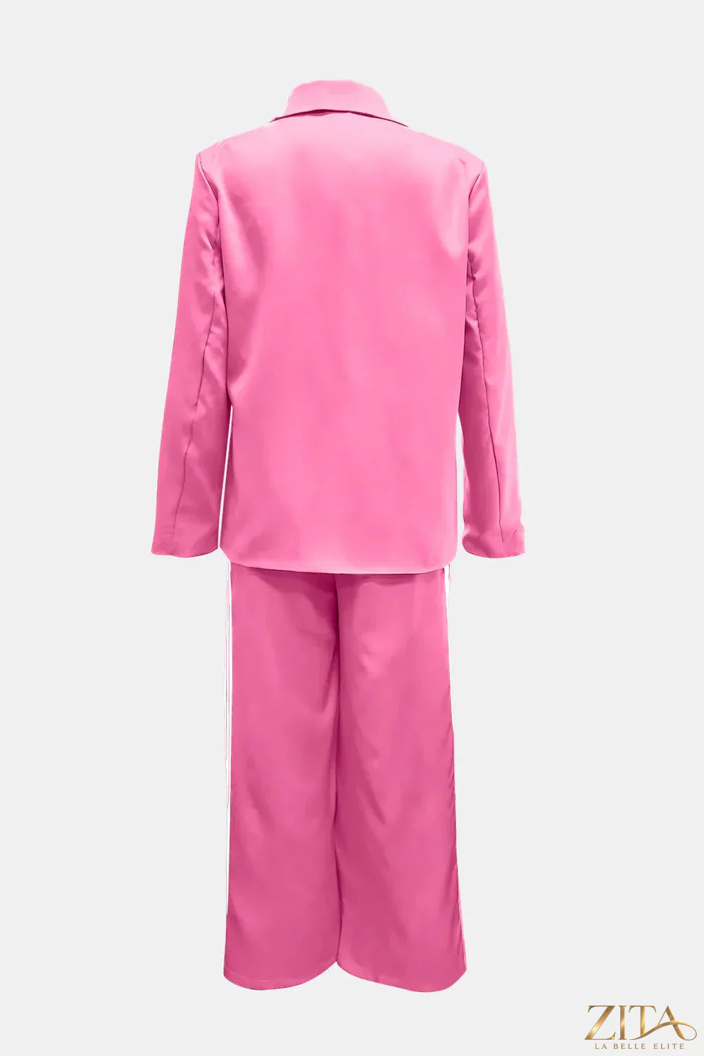 Zita La Belle Elite side striped long sleeve blazer and matching pants set, stylish and tailored for a modern look.