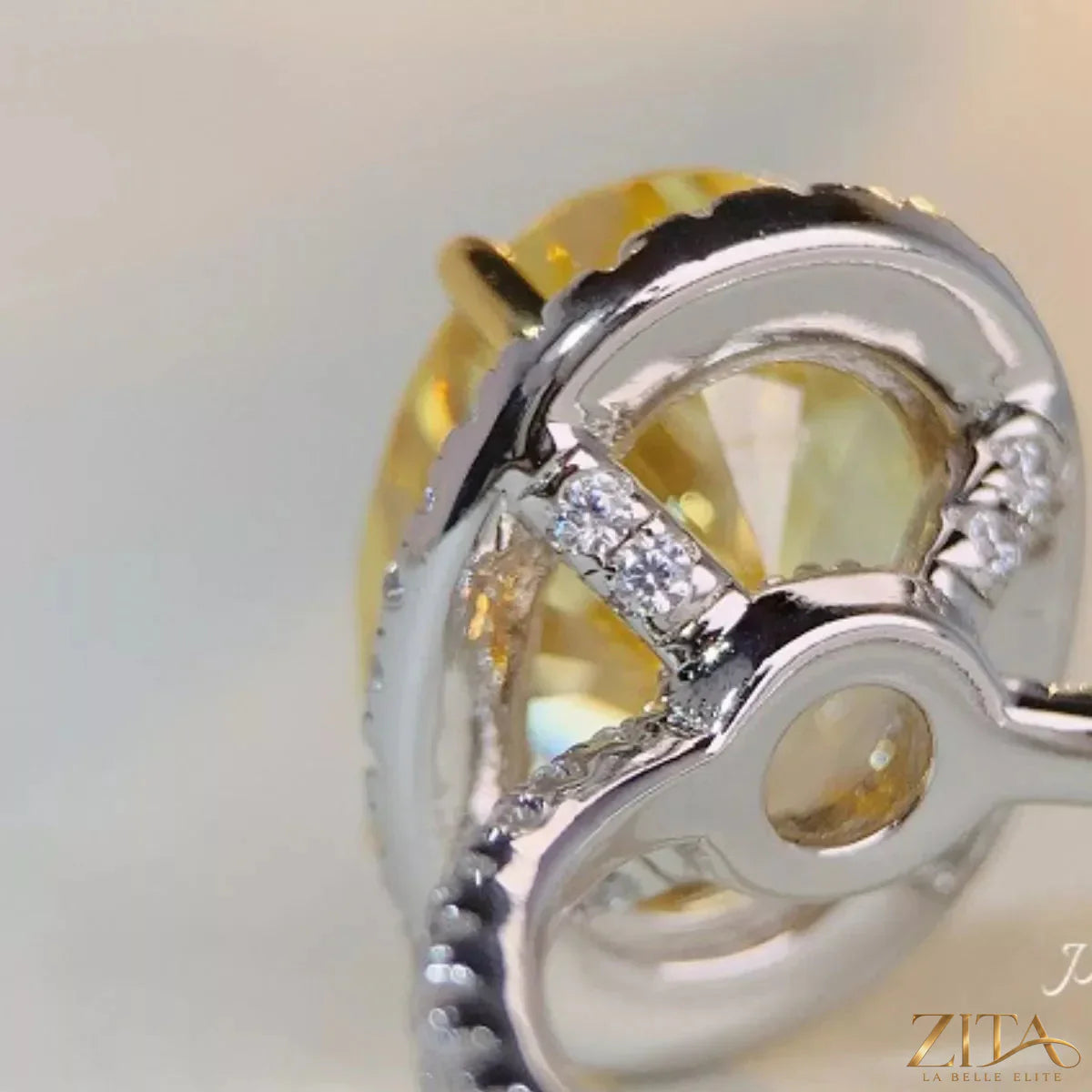 Sterling silver zircon round ring featuring a sparkling gemstone, crafted by Trendsi, showcasing elegant jewelry design.