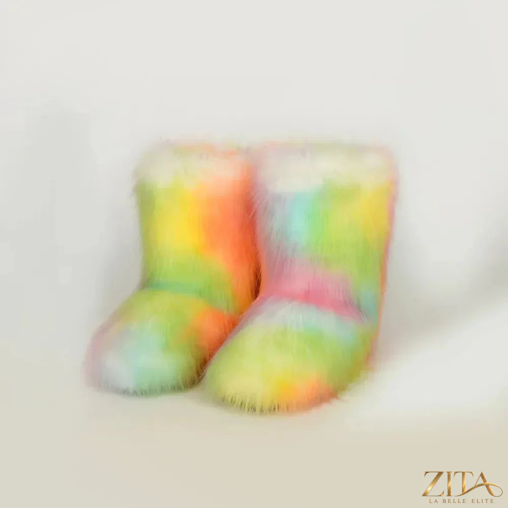 Zita La Belle Elite thermal fuzzy platform boots with thick soles and cozy fur lining, stylish winter footwear.