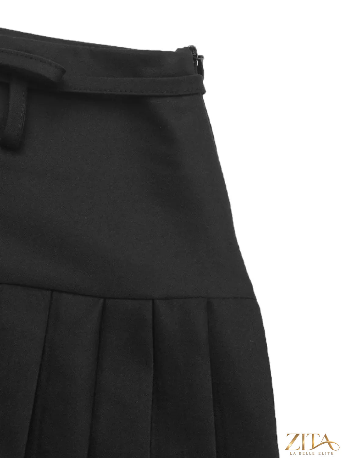 Tied pleated mini skirt by Trendsi featuring a fashionable design with pleats and a tied waist detail.