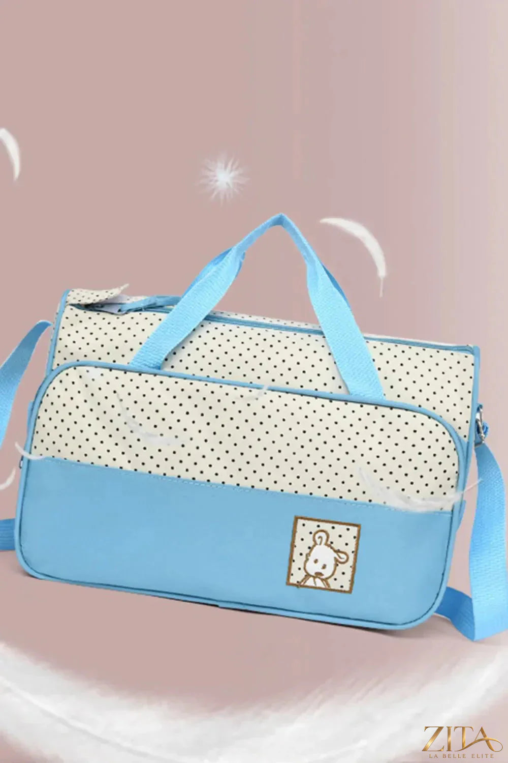 Zita La Belle Elite Oxford cloth contrast 4-piece bag set showing different sizes and colors with sturdy handles and elegant design.