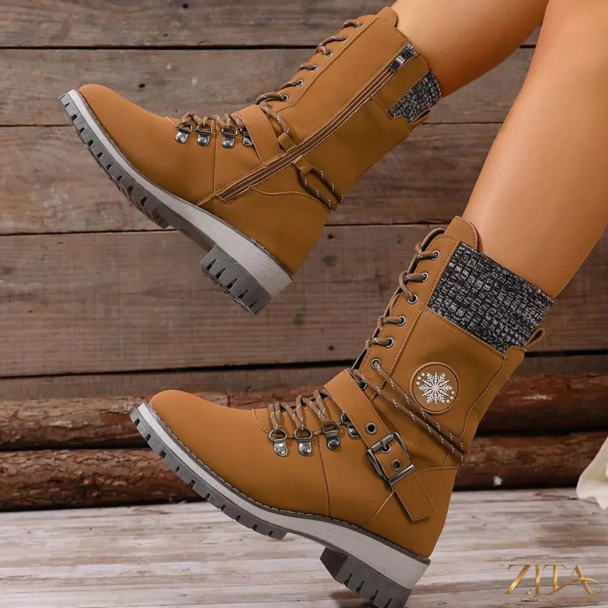 Black lace-up ankle combat boots by Trendsi featuring chunky soles and rugged style, perfect for edgy streetwear looks.