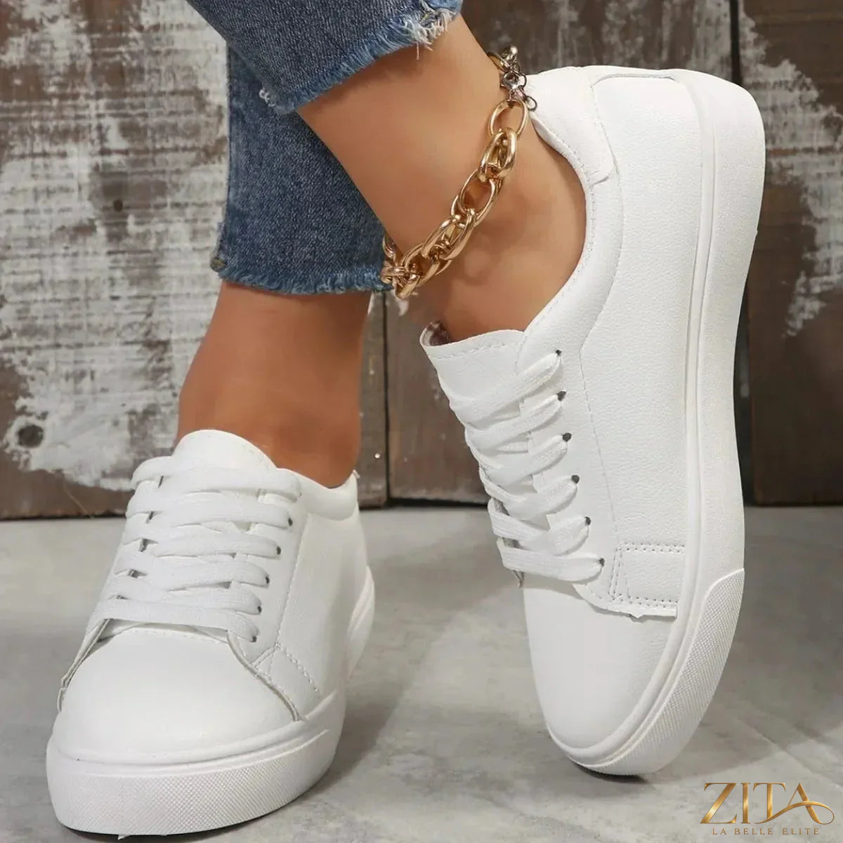 Zita La Belle Elite round toe platform sneakers with chunky soles and stylish design, perfect for casual and trendy outfits