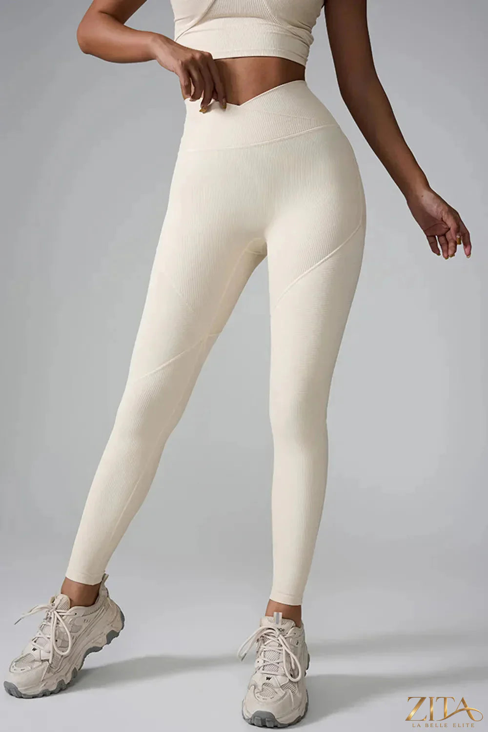 High waist active leggings by Trendsi featuring a snug fit and stretchy fabric, ideal for workout and athletic wear.