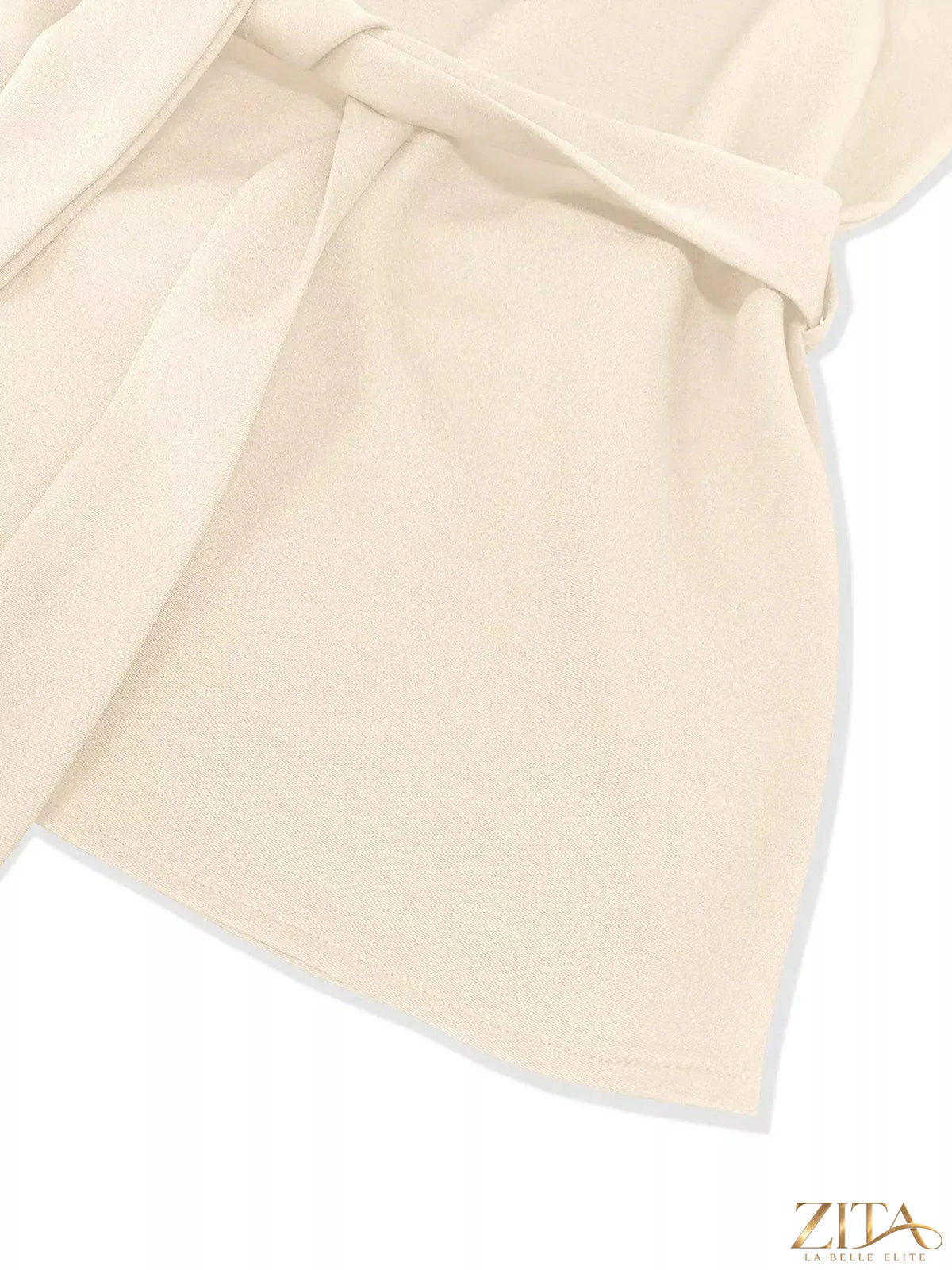 Zita La Belle Elite sleeveless top and wide-leg pants set in neutral fabric, stylish and comfortable for casual wear.