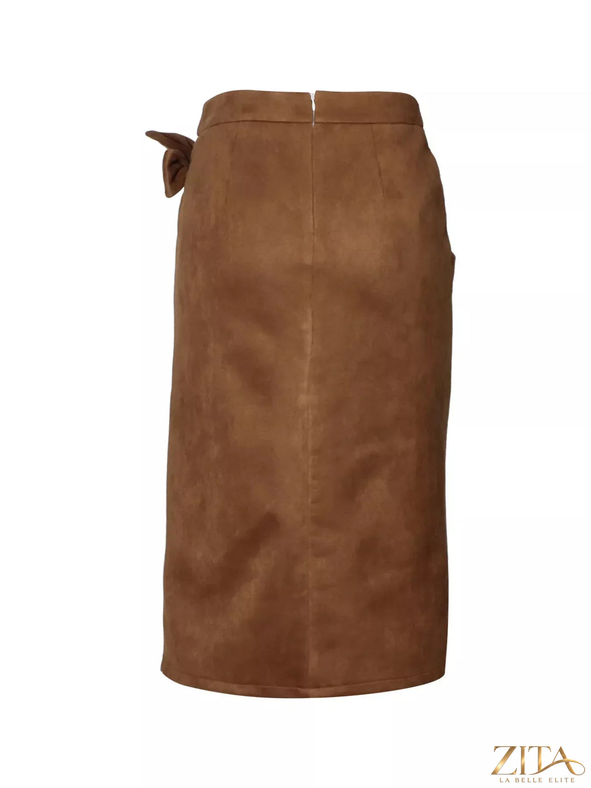 Max Origin wrap midi skirt by Trendsi, featuring a stylish flowy design and adjustable waist, perfect for casual or dressy outfits.