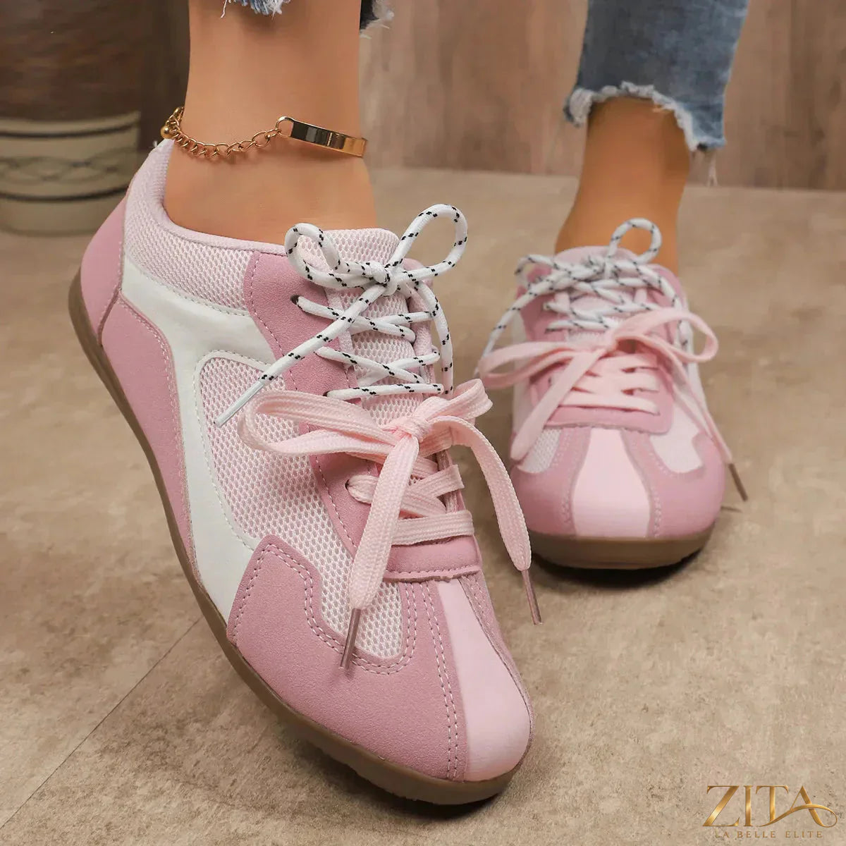 Zita La Belle Elite round toe platform sneakers with thick soles and stylish design, perfect for casual and trendy outfits.
