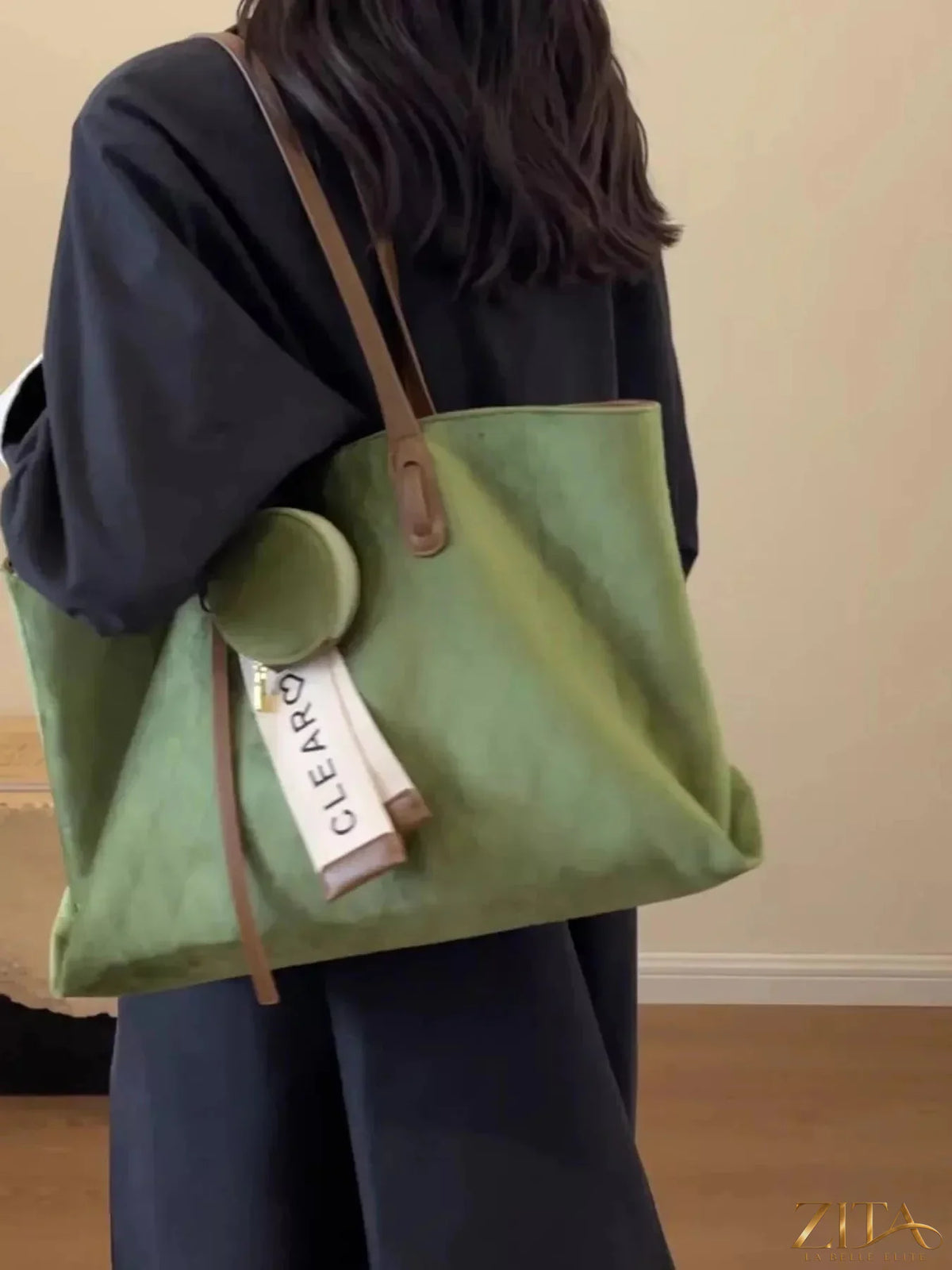 Large capacity Zita La Belle Elite tote bag with matching coin purse, stylish and spacious for everyday essentials.