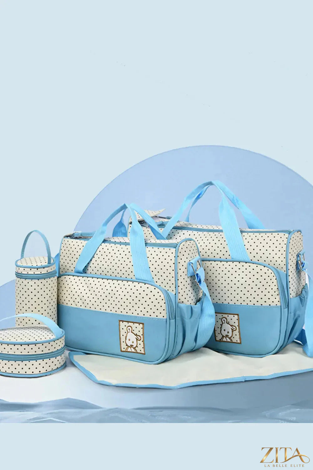 Zita La Belle Elite Oxford Cloth Contrast 4-Piece Bag Set featuring stylish, durable bags with contrasting accents and versatile designs.