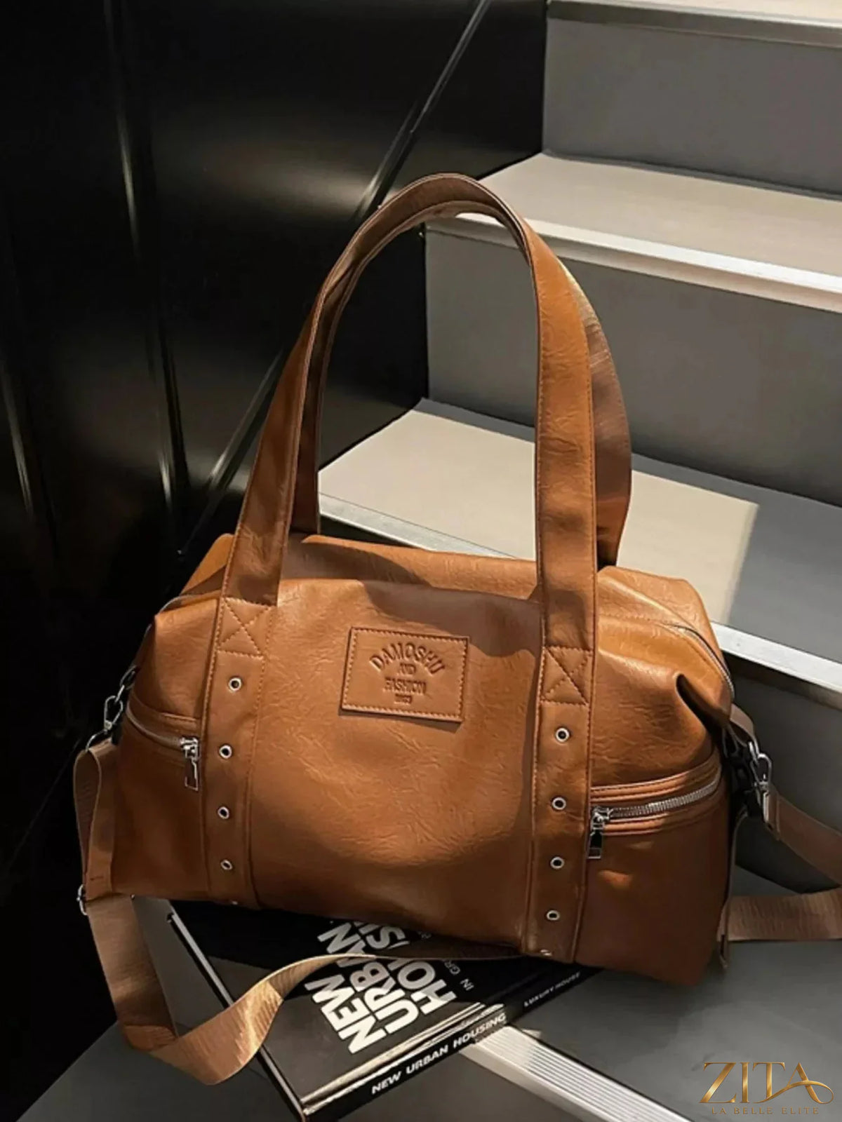 Zita La Belle Elite PU leather shoulder bag with adjustable strap and sleek design, ideal for stylish everyday use.