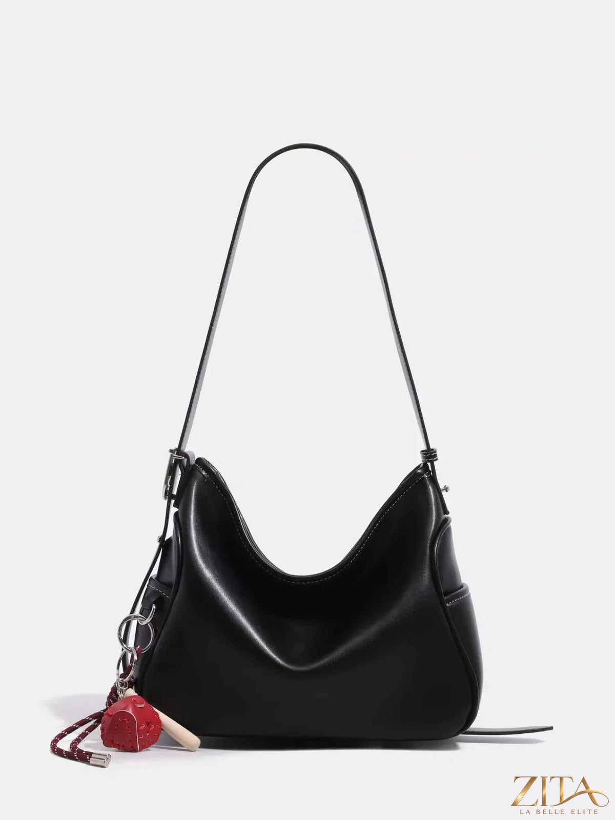 Zita La Belle Elite leather slouchy shoulder bag with soft texture and spacious interior, stylish accessory for everyday use