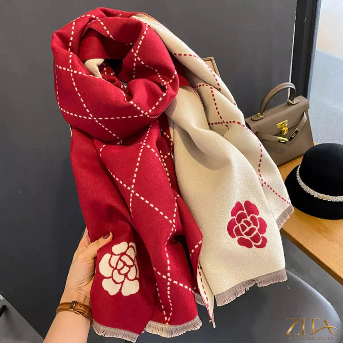 Raw hem scarf by Trendsi featuring soft, lightweight fabric with frayed edges, perfect for stylish accessories.