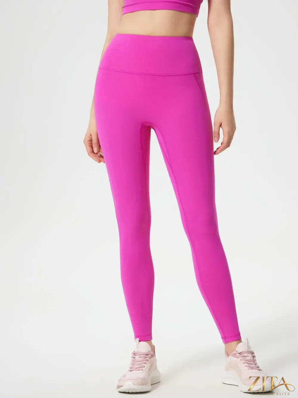 Millennia wide waistband active leggings by Trendsi, featuring a sleek fit and comfortable stretch fabric in black.