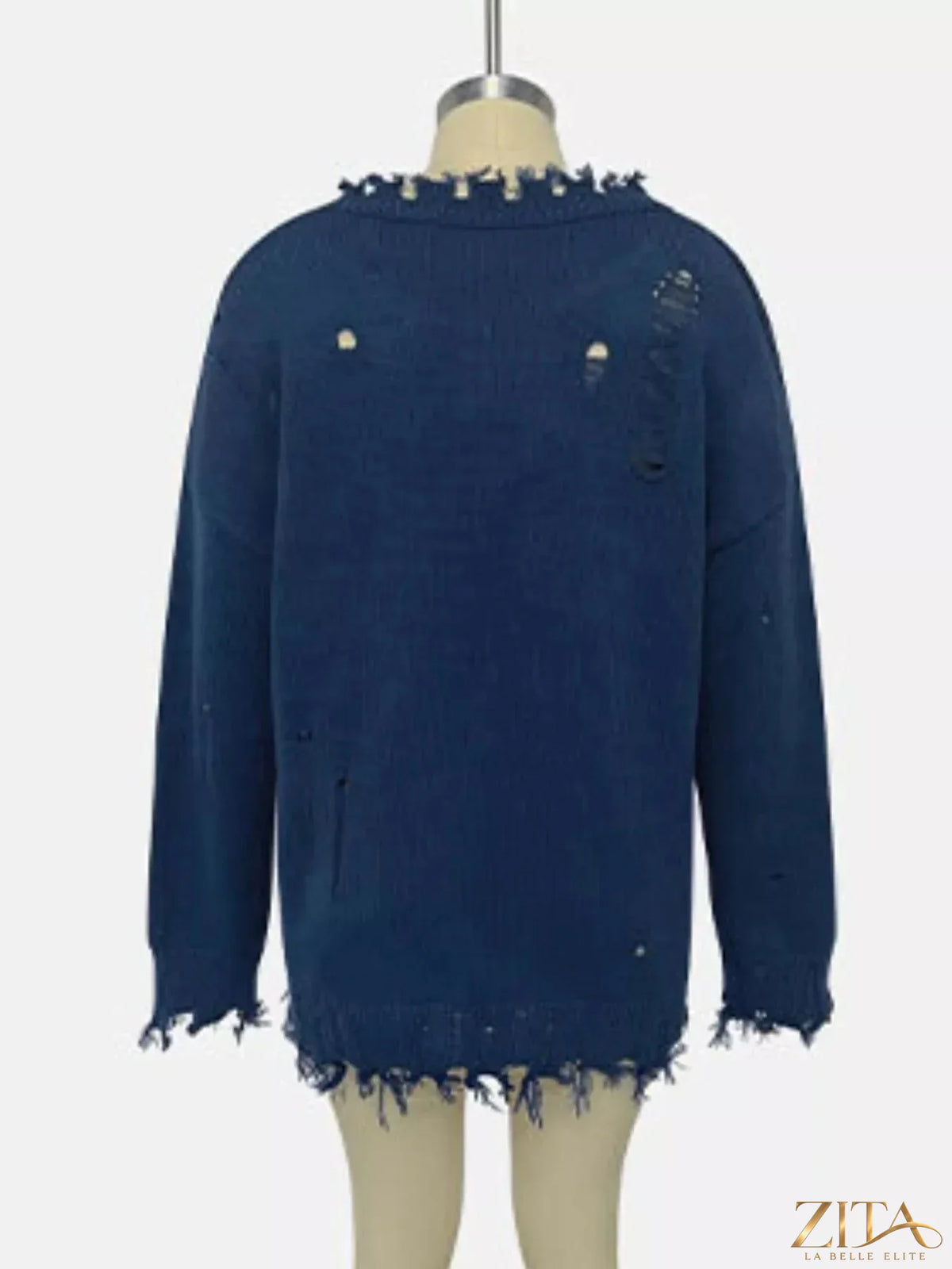 Distressed American flag graphic sweater from Trendsi featuring a casual fit and patriotic design with a vintage-inspired look.
