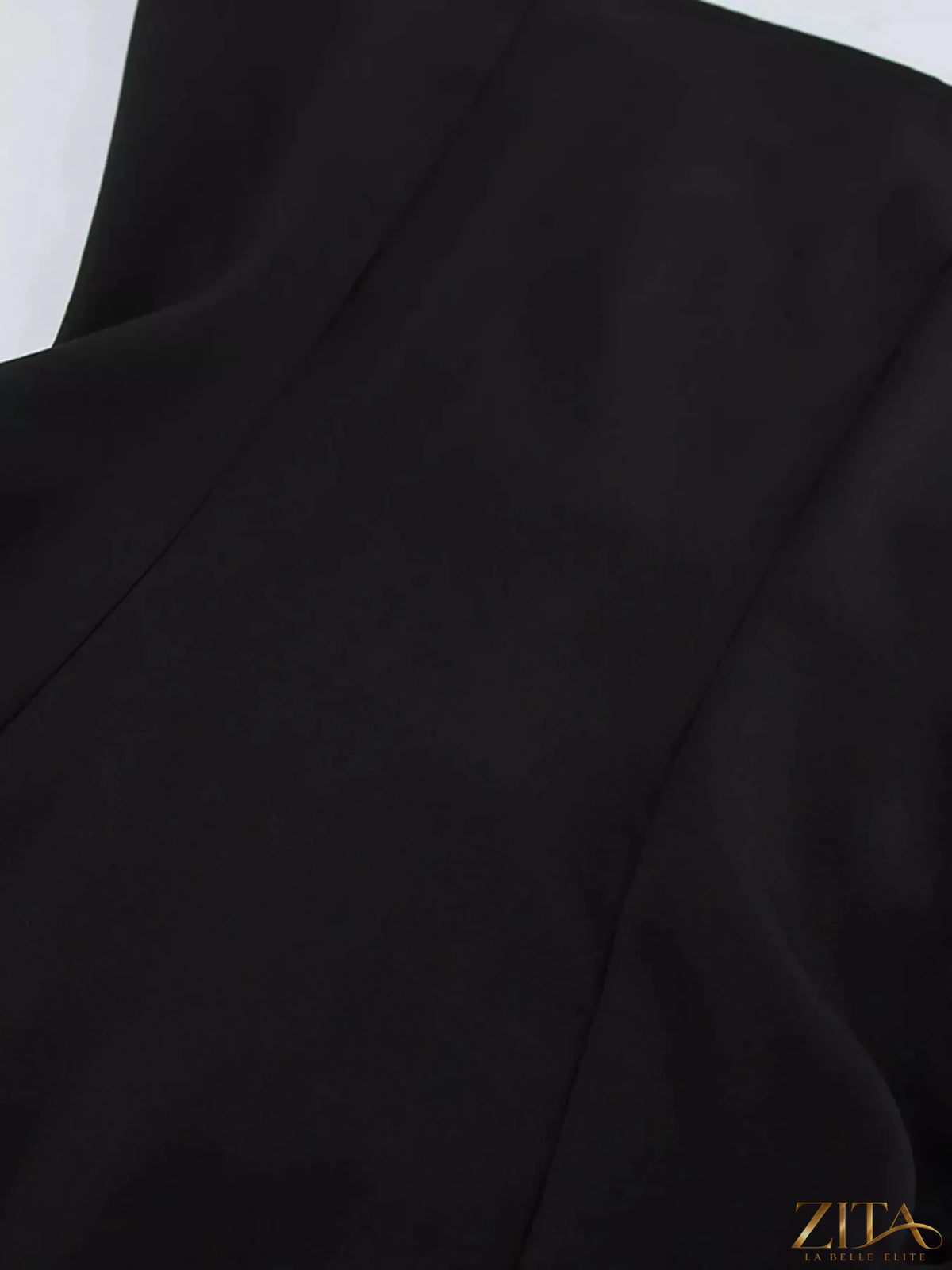 Zita La Belle Elite elegant stand collar blazer and matching mini skirt set, stylish formal outfit for women.