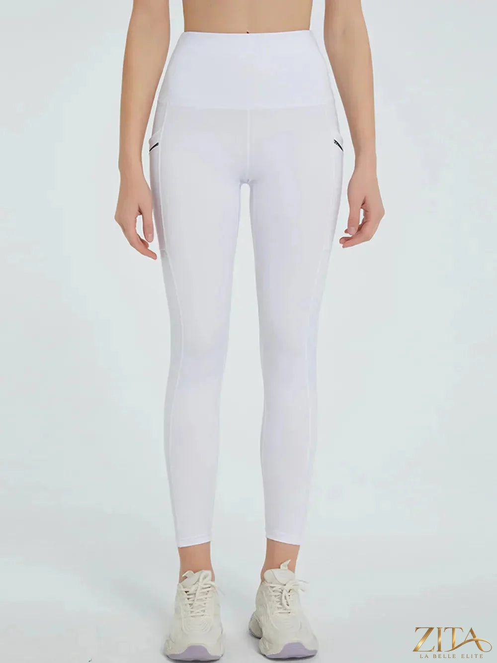 High waist active leggings by Trendsi, featuring a sleek fit and stretchy fabric for comfort during workouts.