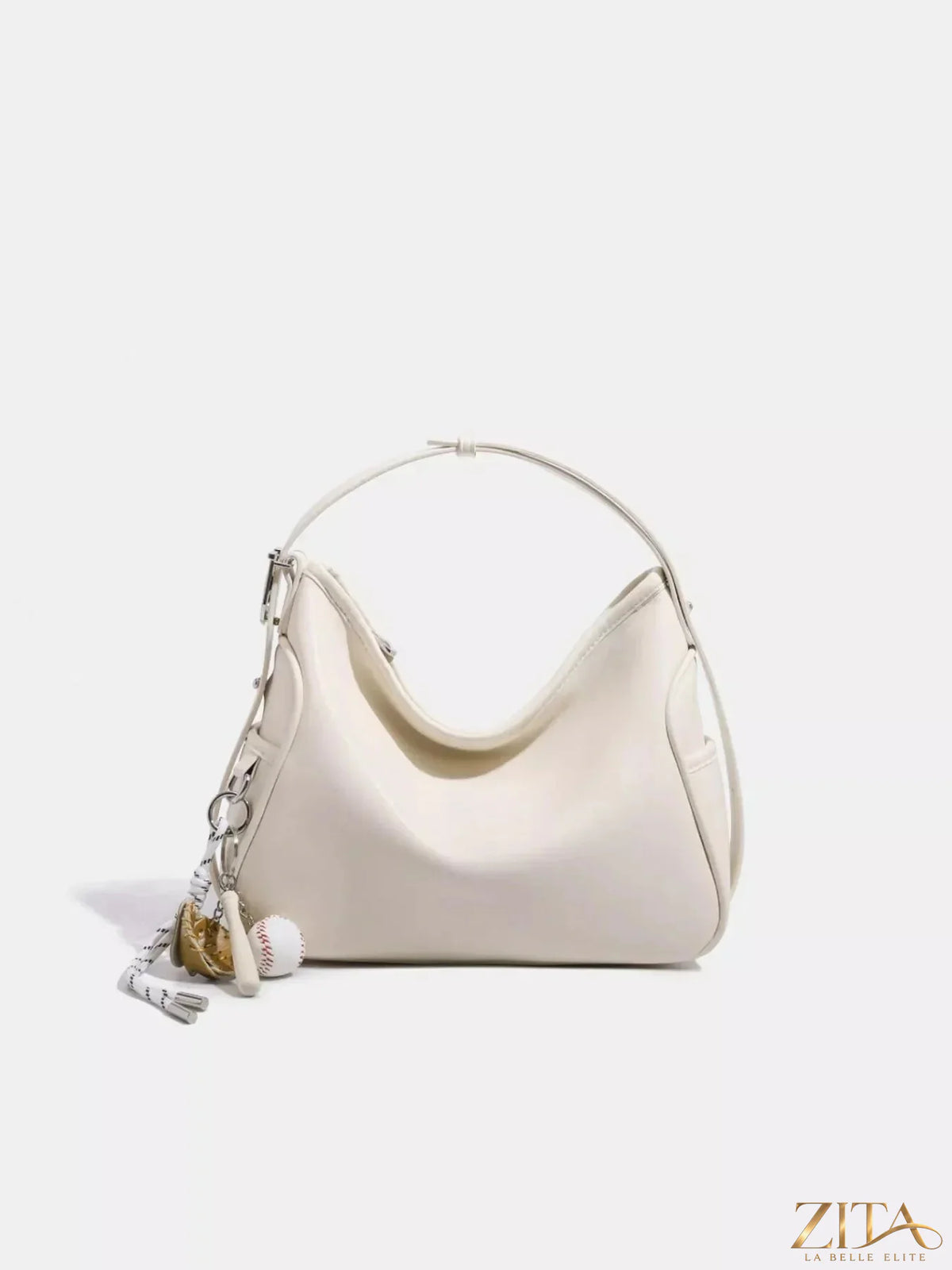 Zita La Belle Elite leather slouchy shoulder bag with soft, textured surface and spacious design, perfect for casual and stylish carry.