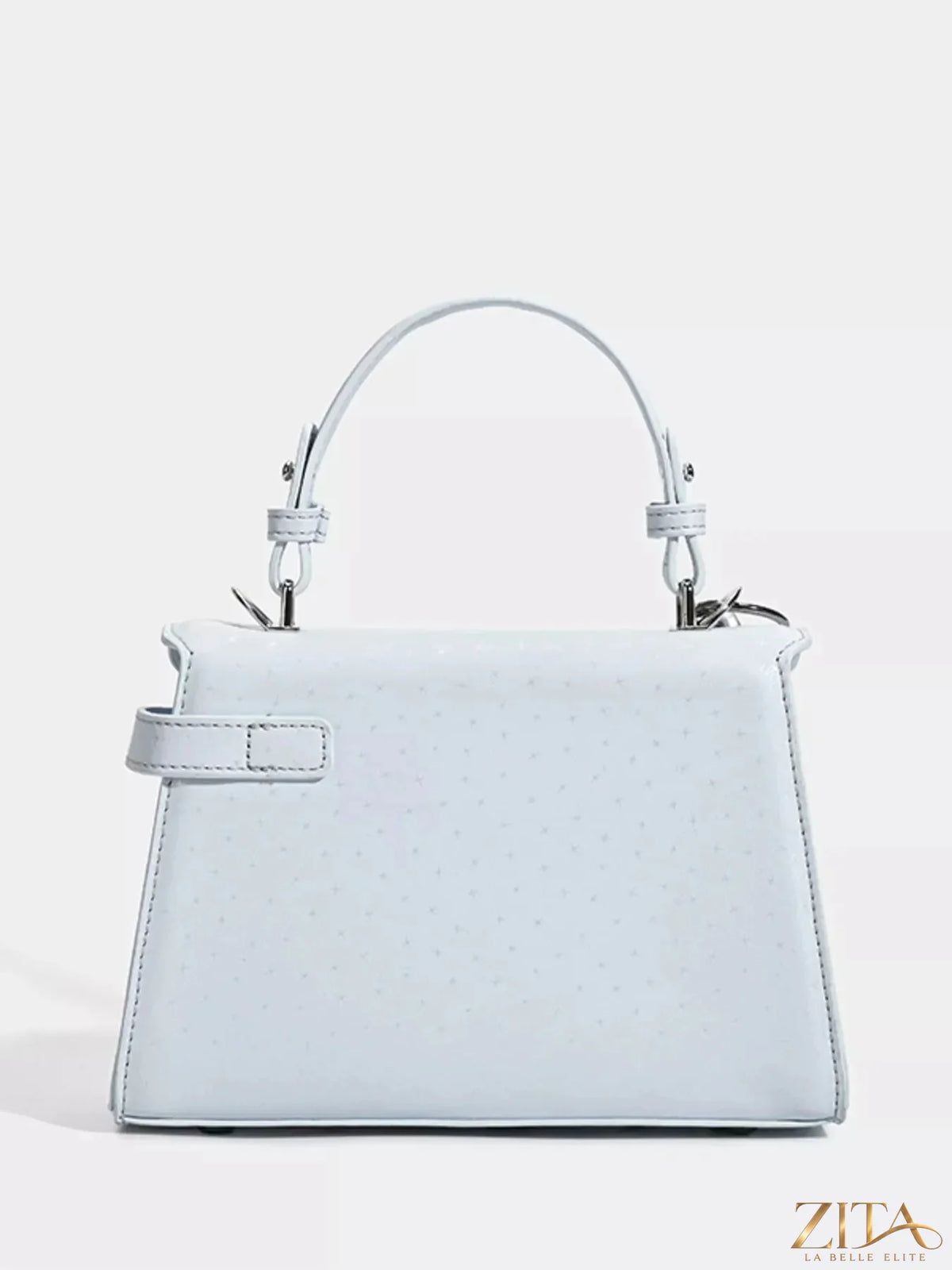 Zita La Belle Elite buckle leather handbag with adjustable strap and elegant design, featuring a smooth leather finish.