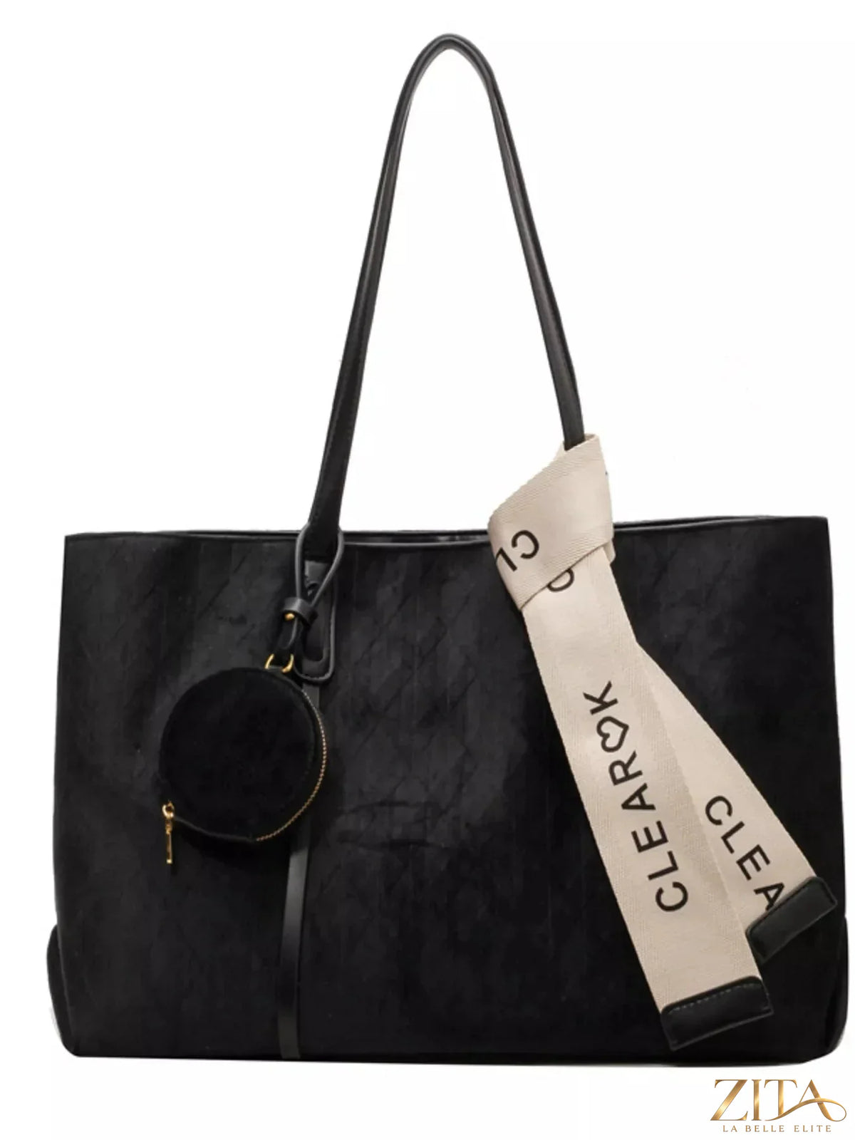 Large capacity tote bag by Zita La Belle Elite with a matching coin purse, made of durable material and spacious for everyday use.