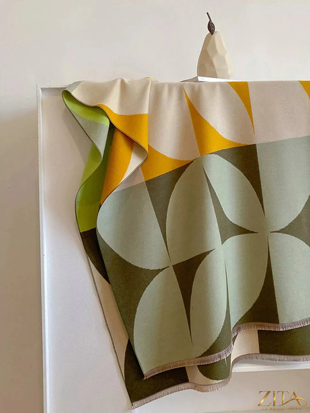 Contrast raw hem scarf by Trendsi featuring soft fabric, fringed edges, and a stylish, casual design perfect for layering.