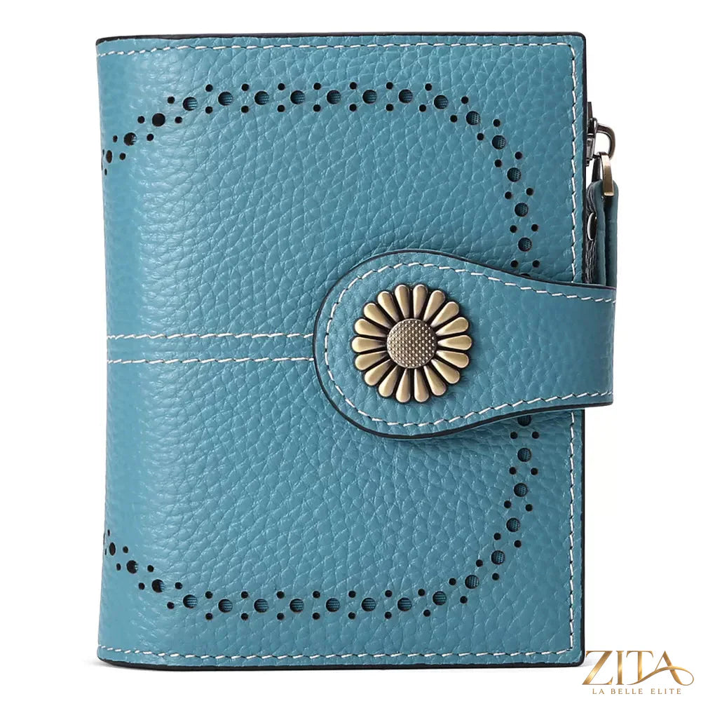 Leather bifold wallet from Trendsi with multiple card slots and a sleek, classic design for men's accessories.