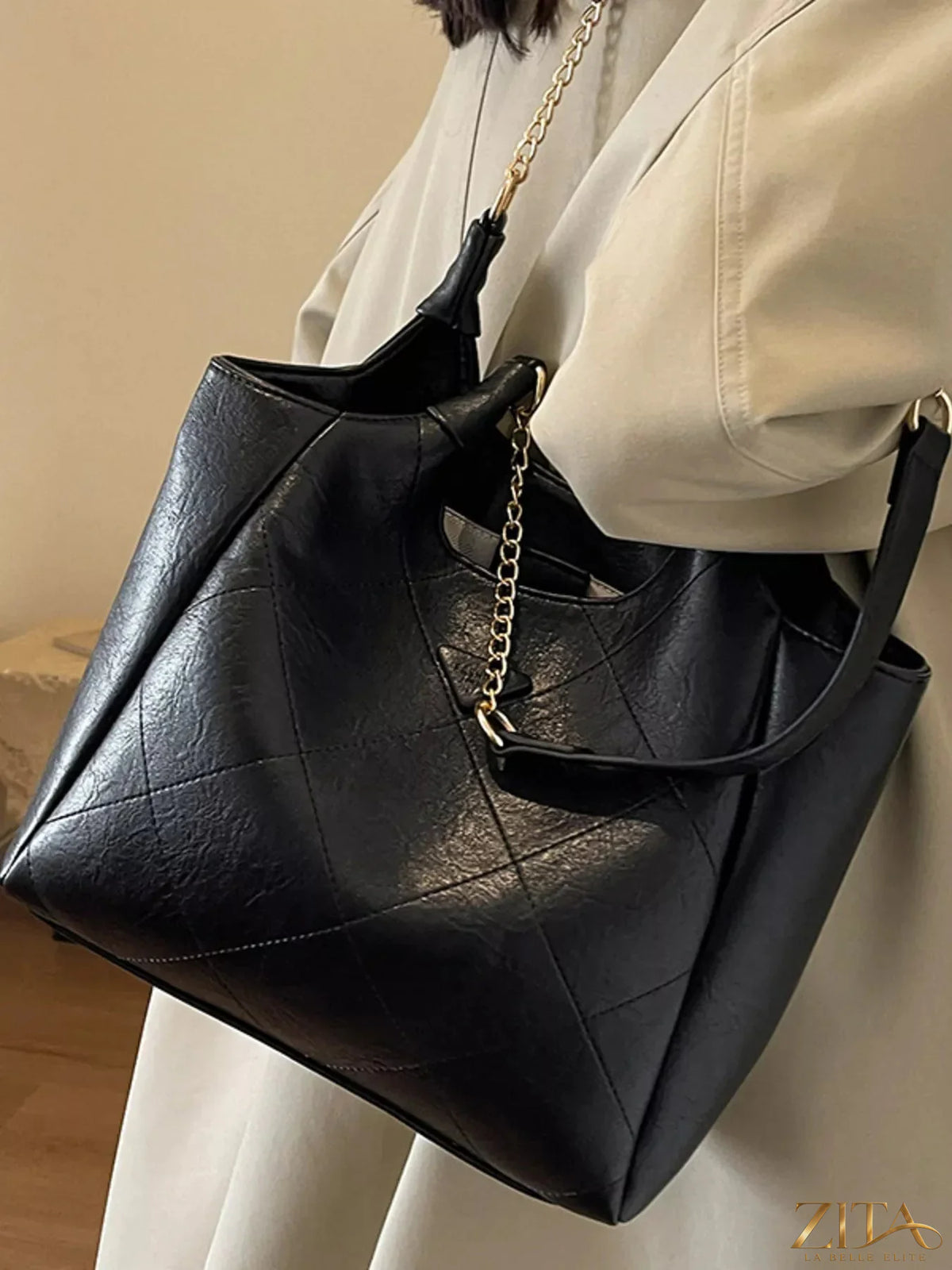 Trendsi PU leather shoulder bag with adjustable strap and sleek design, ideal for everyday use and stylish accessories.