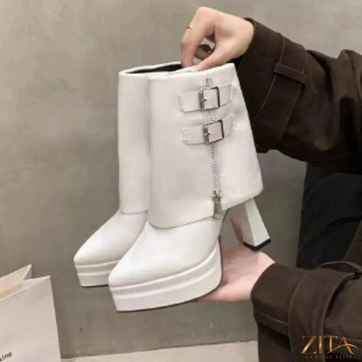 Zita La Belle Elite point toe high heel boots with sleek design and stiletto heels, showcased in the image.