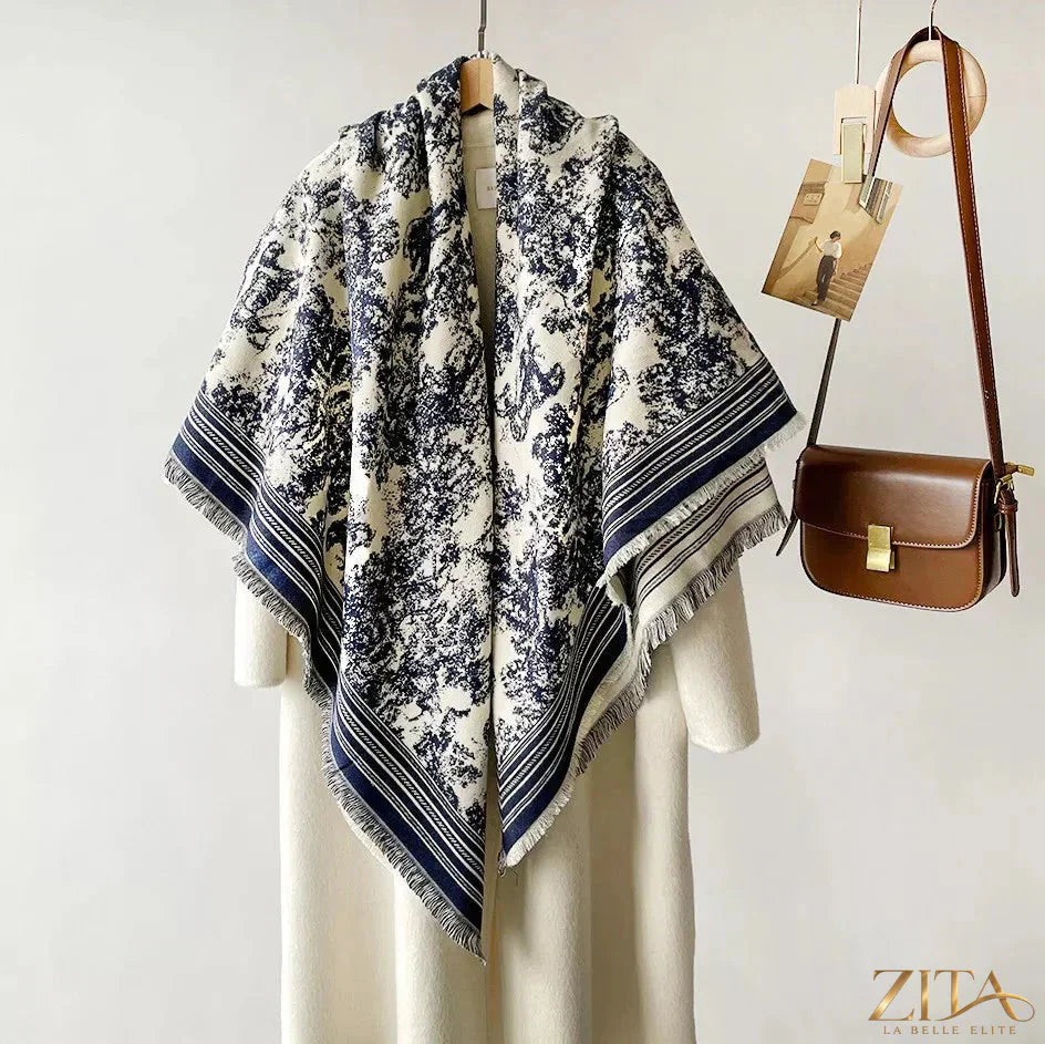 Printed raw hem scarf by Trendsi featuring lightweight fabric and casual boho style with a stylish, fringed edge.