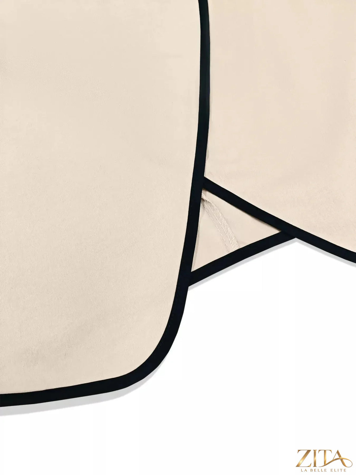 Zita La Belle Elite contrast trim top and wide-leg pants set, stylish casual outfit with color-block design and comfortable fit.