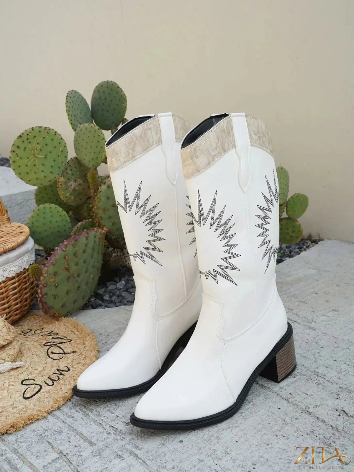 Zita La Belle Elite point toe block heel boots featuring sleek design and stylish silhouette, perfect for chic footwear style