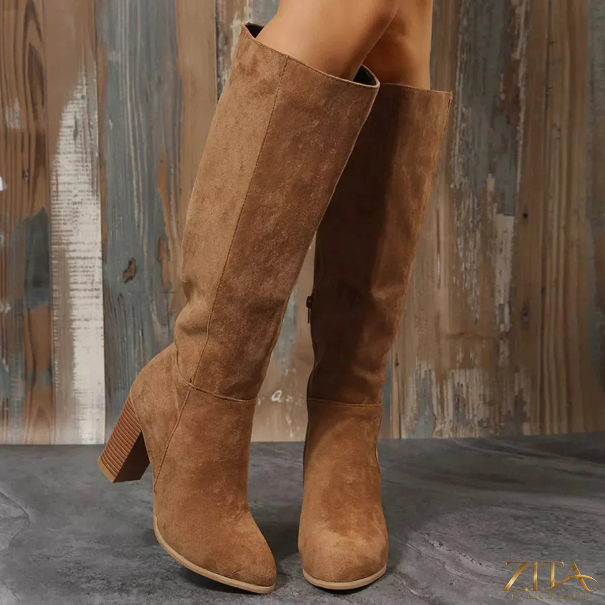 Zita La Belle Elite point toe block heel boots with sleek design and ankle-height fit, shown on a neutral background