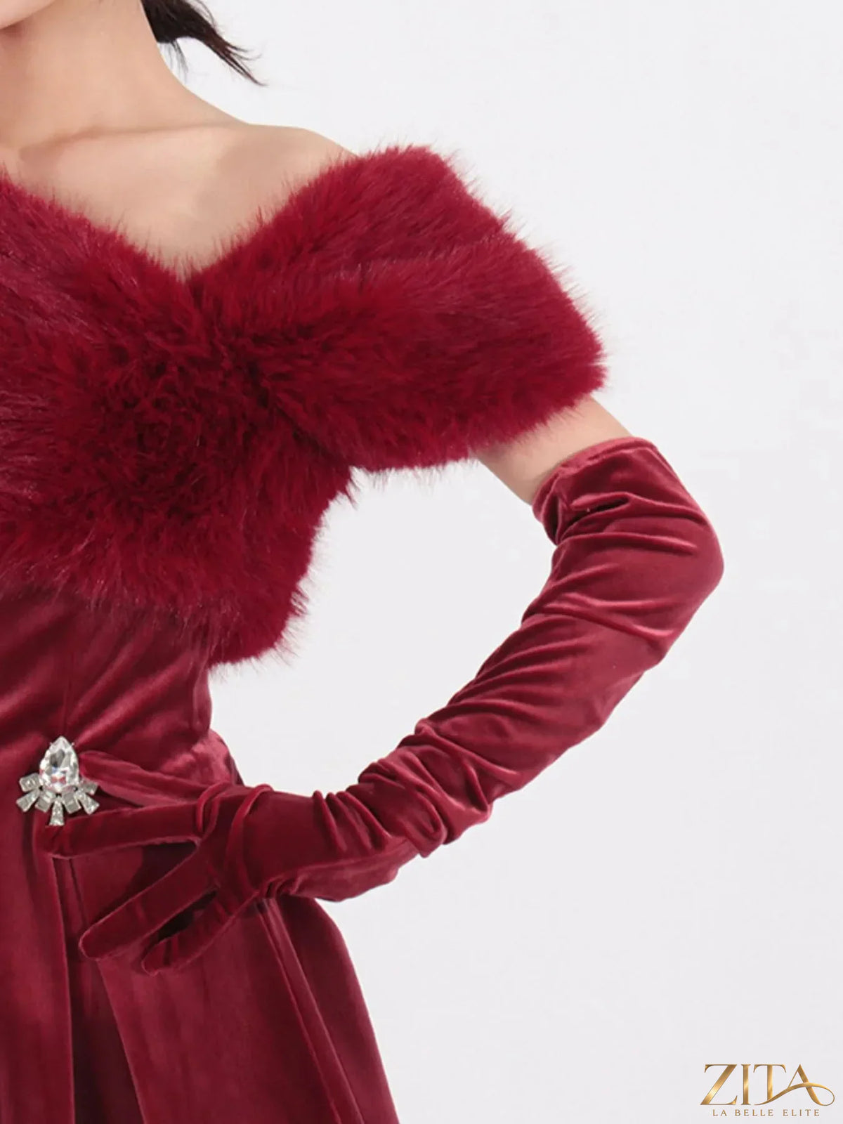 Fuzzy off shoulder mini dress by Trendsi featuring soft fabric, off-shoulder neckline, and a fitted silhouette for a stylish look.