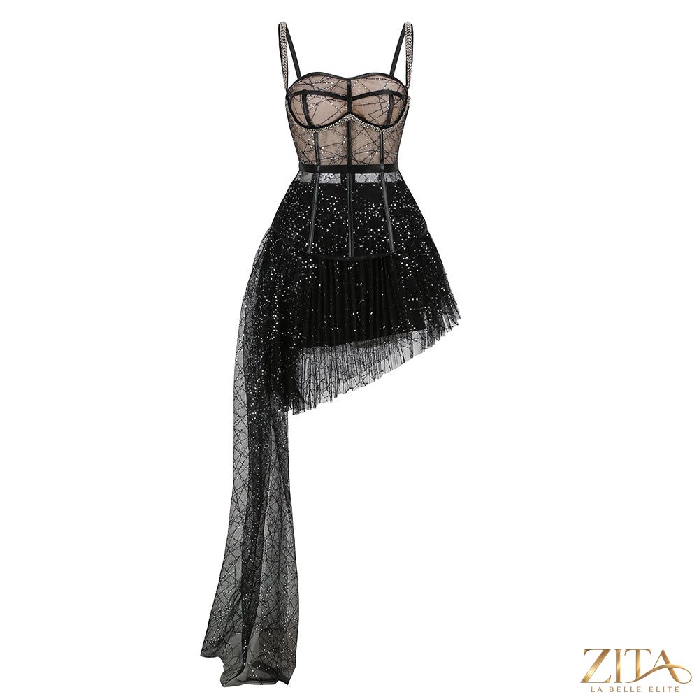 Zita La Belle Elite casual maxi long dress for women, perfect for club or party, with a flowing silhouette and stylish design.