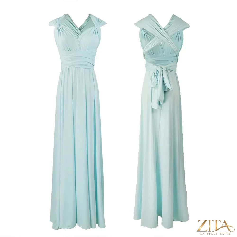 Zita La Belle Elite women's backless sleeveless evening dress featuring a stylish, elegant design for special occasions.
