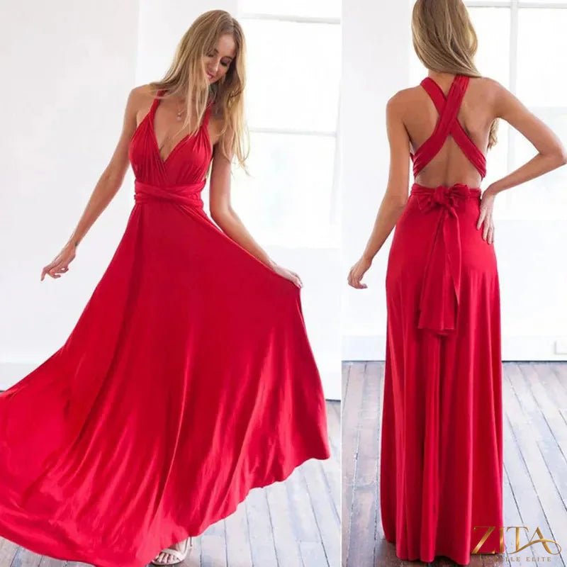 Zita La Belle Elite backless sleeveless women's evening dress with a stylish, elegant design suitable for formal occasions.