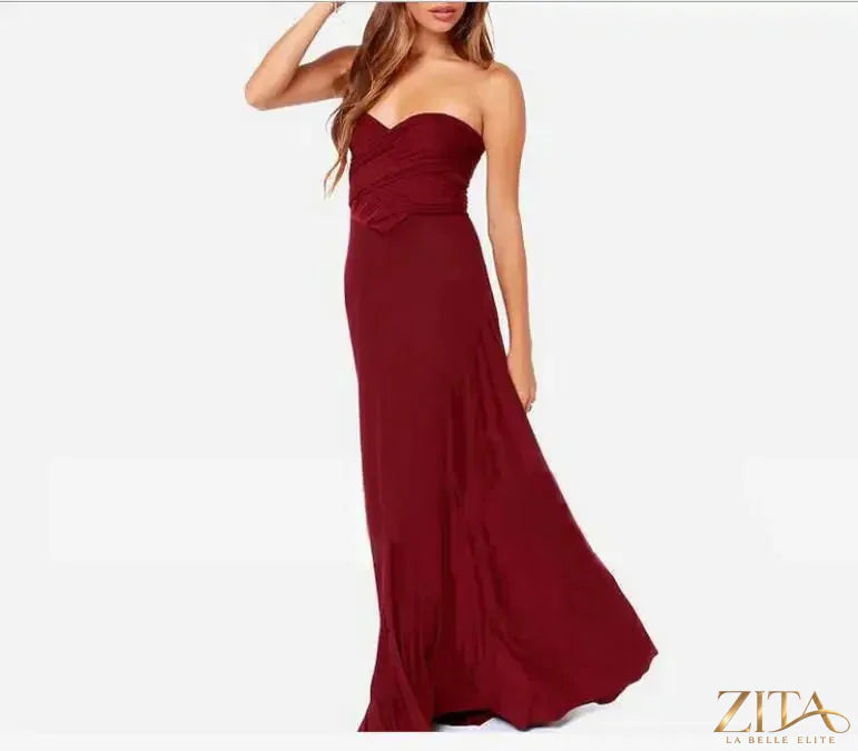 Elegant backless sleeveless evening dress for women by Zita La Belle Elite, showcasing a stylish and sophisticated design.
