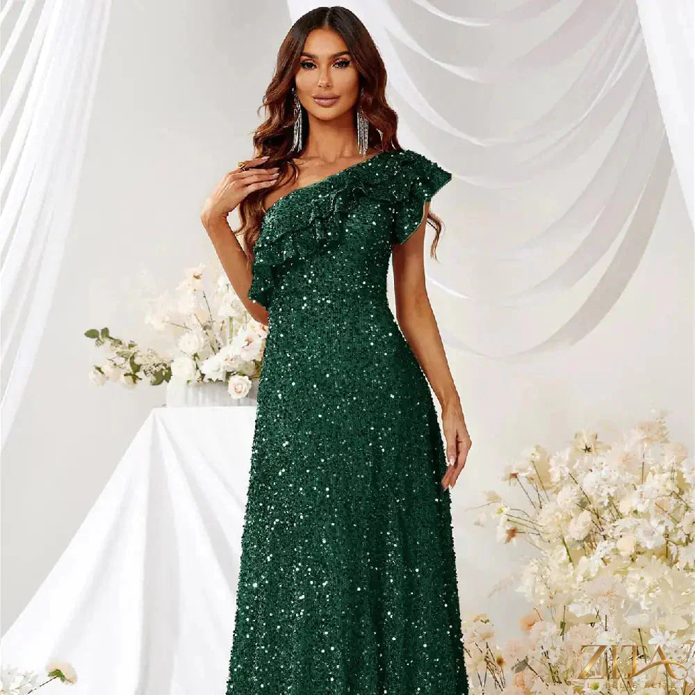 Elegant women’s evening dress by Zita La Belle Elite featuring a sophisticated design for formal occasions.