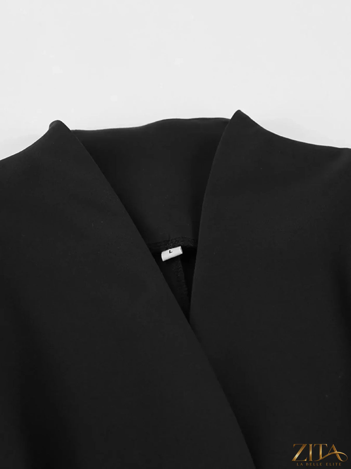Zita La Belle Elite chic button-down pleated blazer and wide-leg pants suit set, shown in a stylish, coordinated ensemble.
