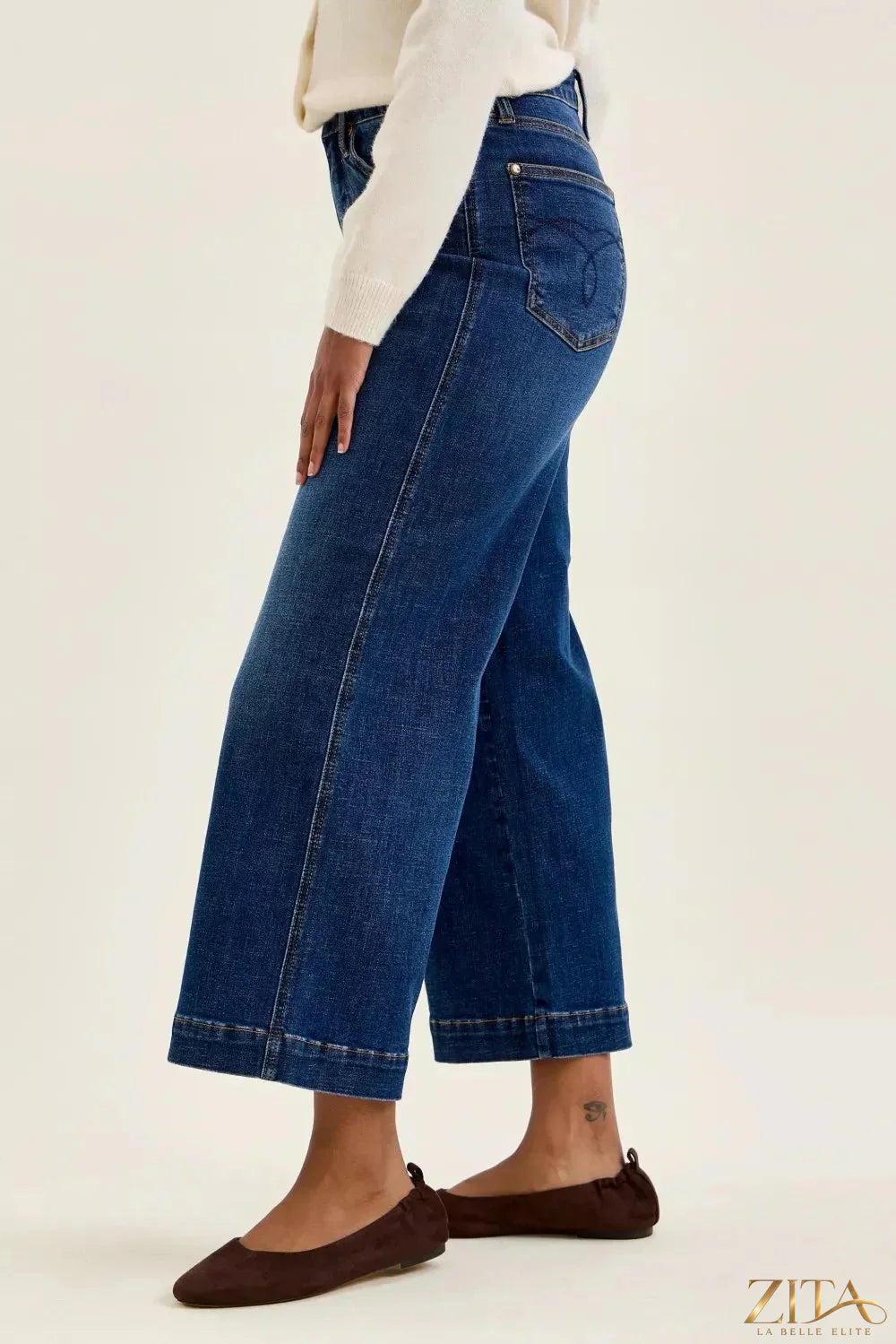 Zita La Belle Elite Judy Blue high waist T.C. Claudia ankle wide jeans with classic denim look and wide leg design.