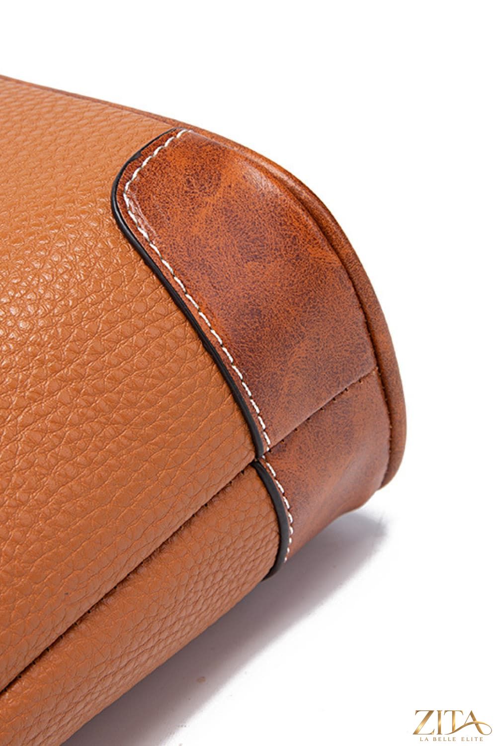 Zita La Belle Elite PU leather crossbody bag with adjustable strap and gold-tone hardware, stylish and compact for everyday use.