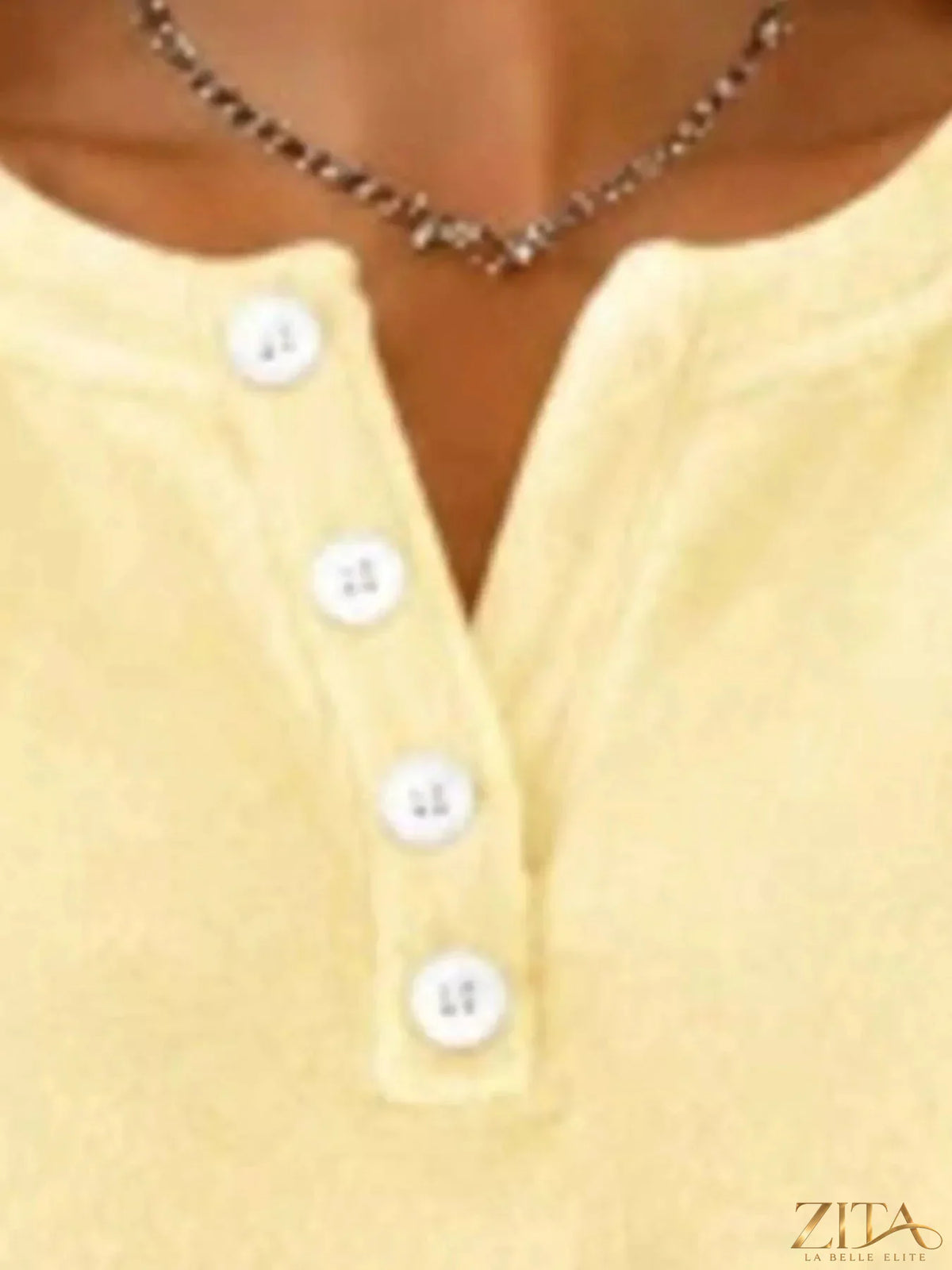 Zita La Belle Elite button detail dropped shoulder sweatshirt with relaxed fit and casual style, shown in black fabric.