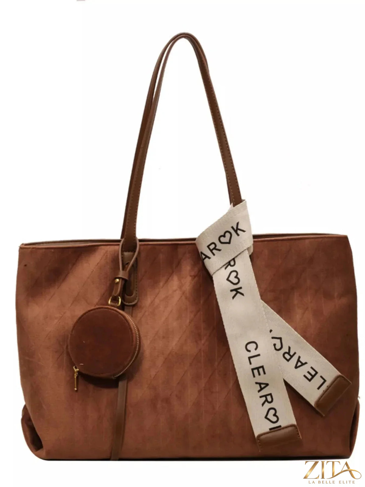 Large capacity tote bag by Zita La Belle Elite with matching coin purse, made of durable fabric and featuring spacious interior.