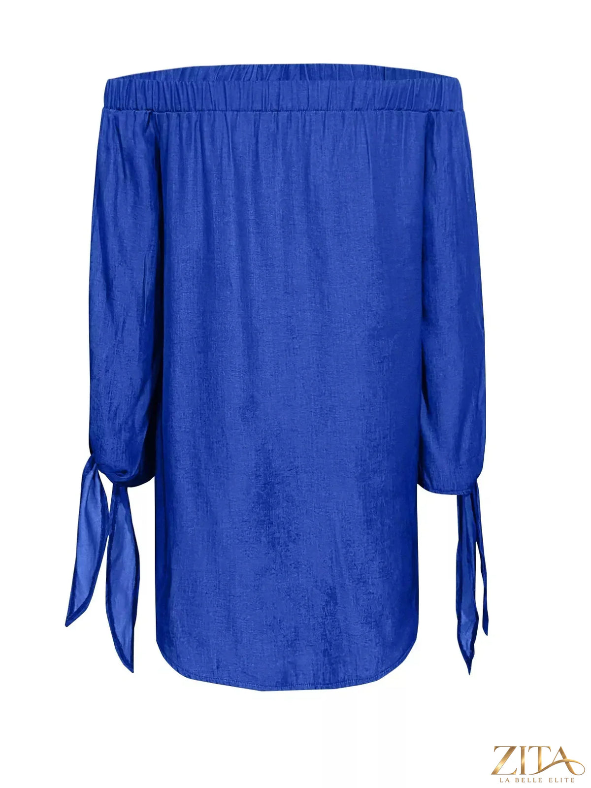 Zita La Belle Elite off-shoulder casual mini dress with short sleeves and flowy fabric, perfect for summer outings.