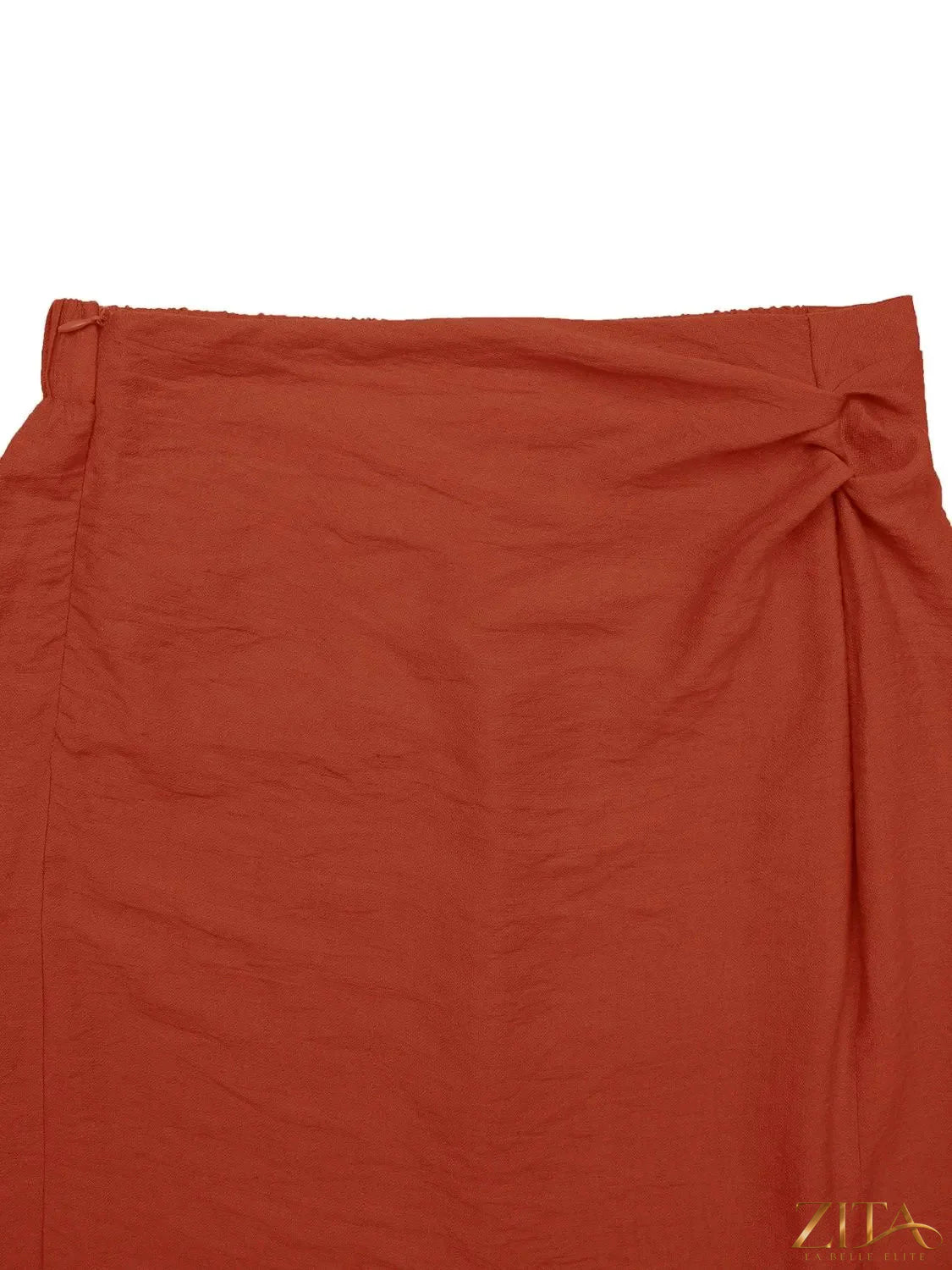 Zita La Belle Elite slit midi skirt featuring a high waist, flowy fabric, and a stylish side slit for a chic, elegant look.