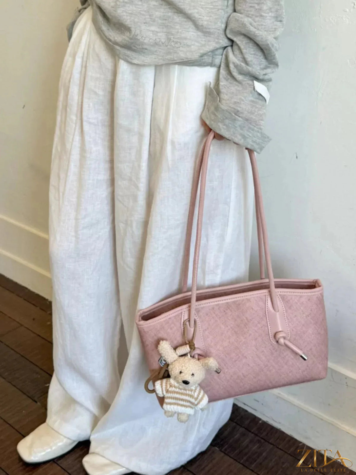 Zita La Belle Elite PU leather tote bag with sturdy handles and spacious interior, stylish accessory for everyday use.