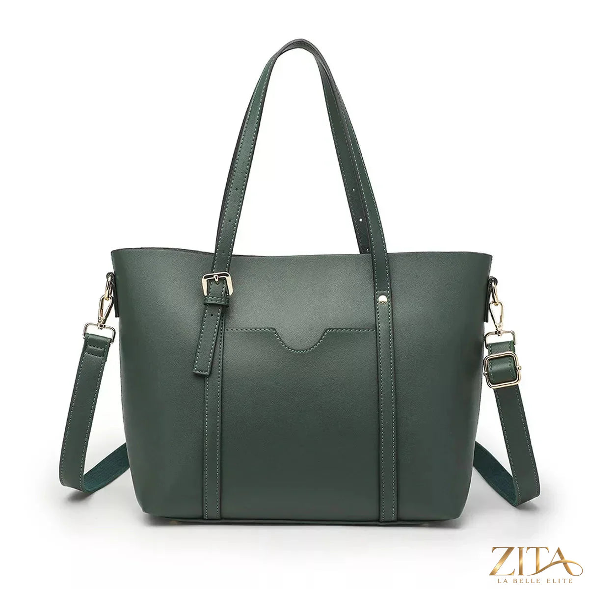 Zita La Belle Elite PU leather tote bag with sturdy handles and spacious interior, stylish and functional for everyday use.