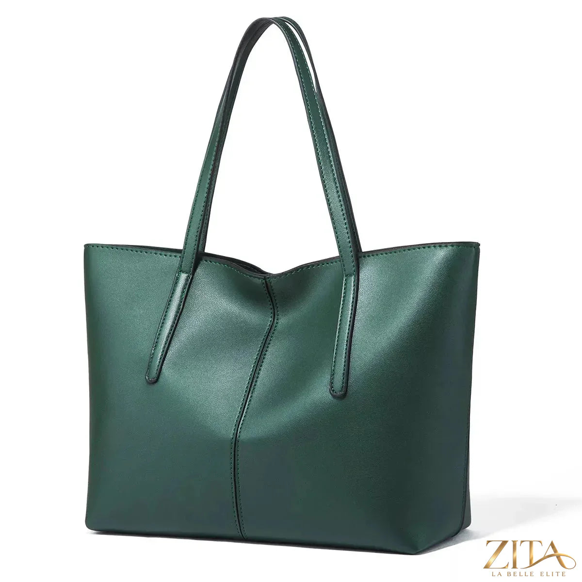 Zita La Belle Elite PU leather tote bag with sturdy handles and spacious interior, stylish accessory for everyday use.