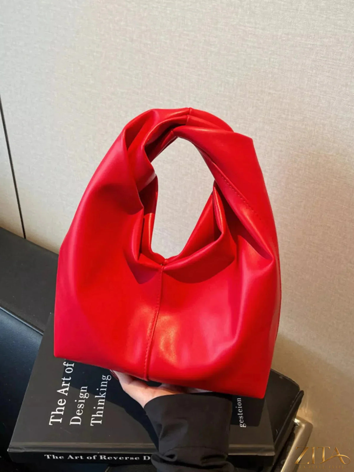 Zita La Belle Elite knot handle leather handbag with elegant design and sturdy leather straps, ideal for stylish everyday use.