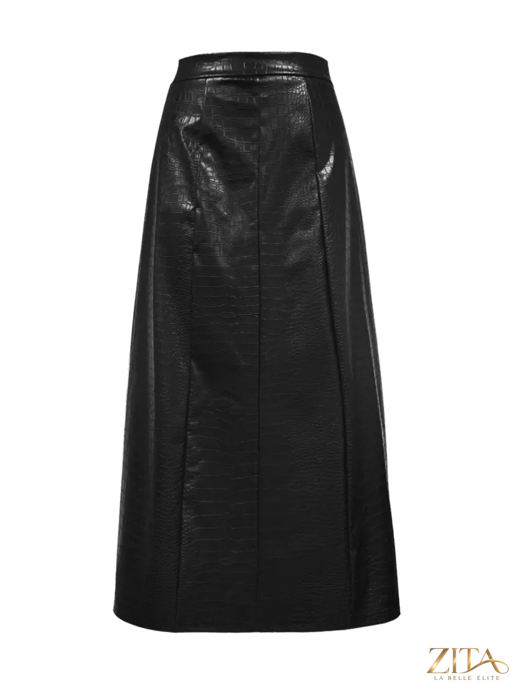 High waist midi skirt by Trendsi featuring a flowy design and neutral color, styled for a chic, everyday look.