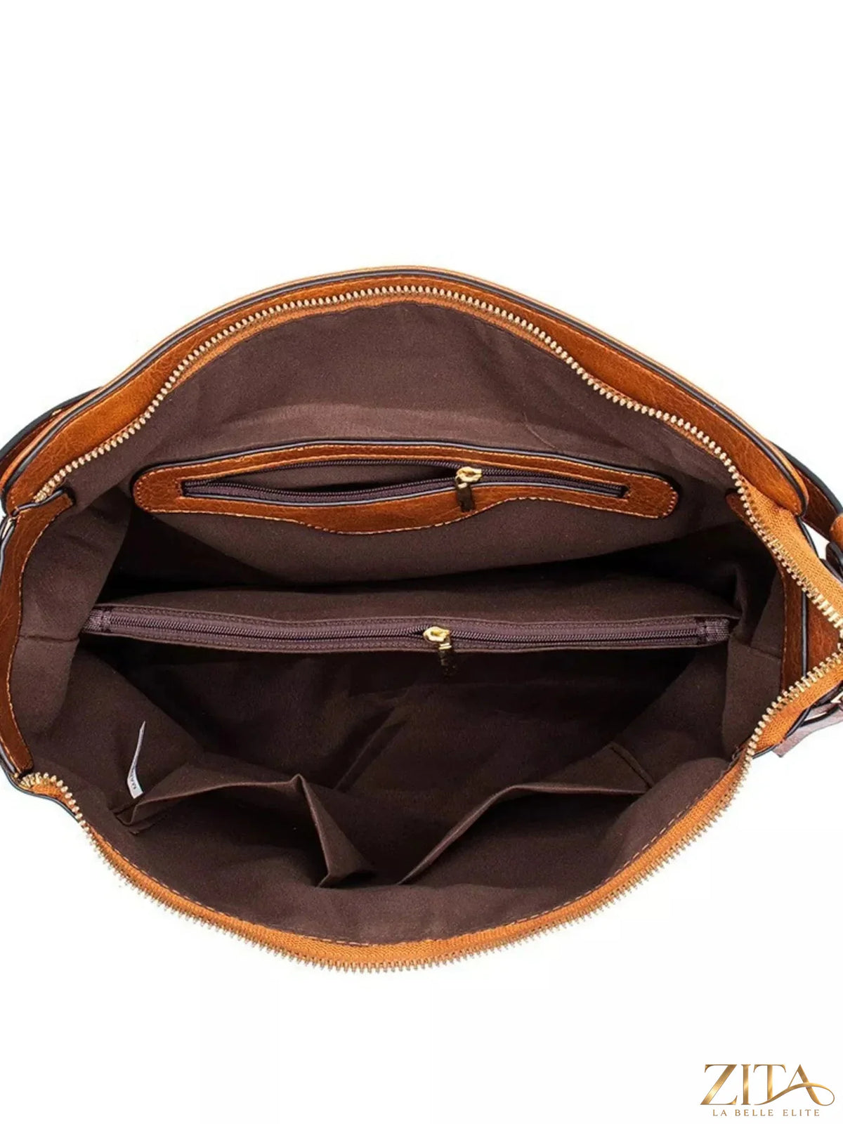 Zita La Belle Elite classic PU leather tote bag with structured design, top handles, and spacious interior for daily use.